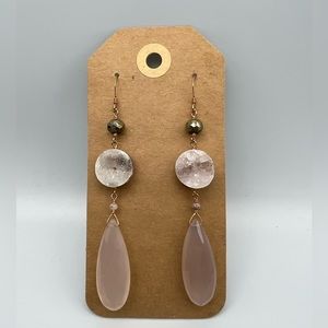 Pink chalcedony Earrings